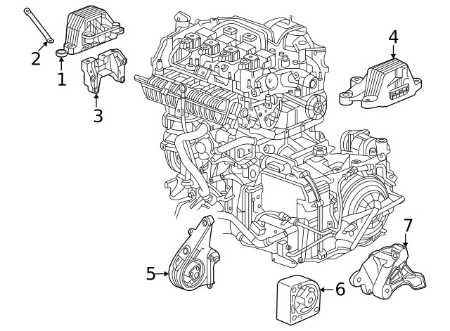 Genuine GM Trans Mount Bracket 84356464