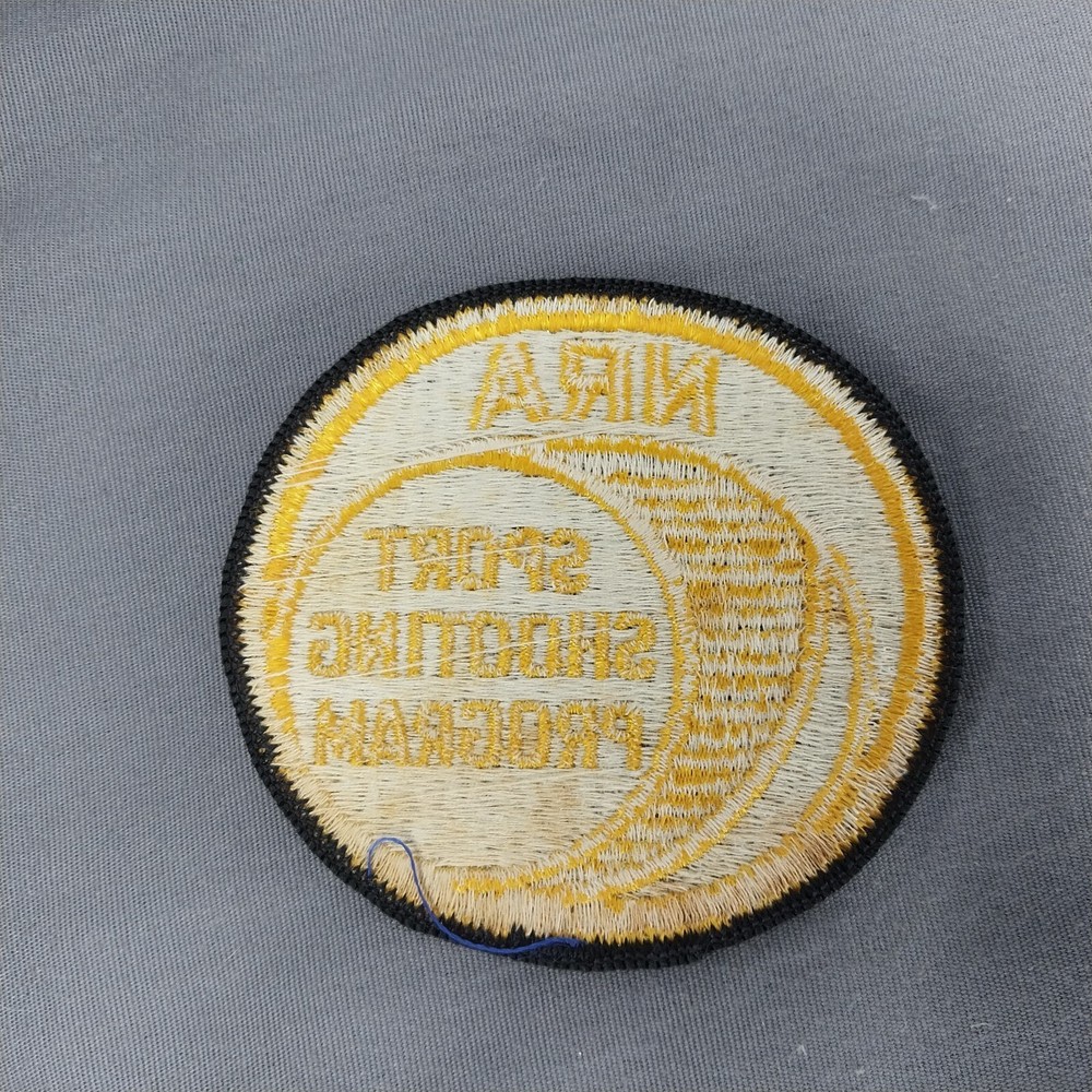 NRA Sport Shooting Program Yellow White 3 1/4" Patch