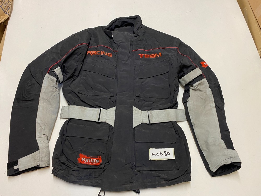 FORTUNA Textile Motorcycle Jacket  Black  Label M  Armpit/Armpit 20"  (mc680)