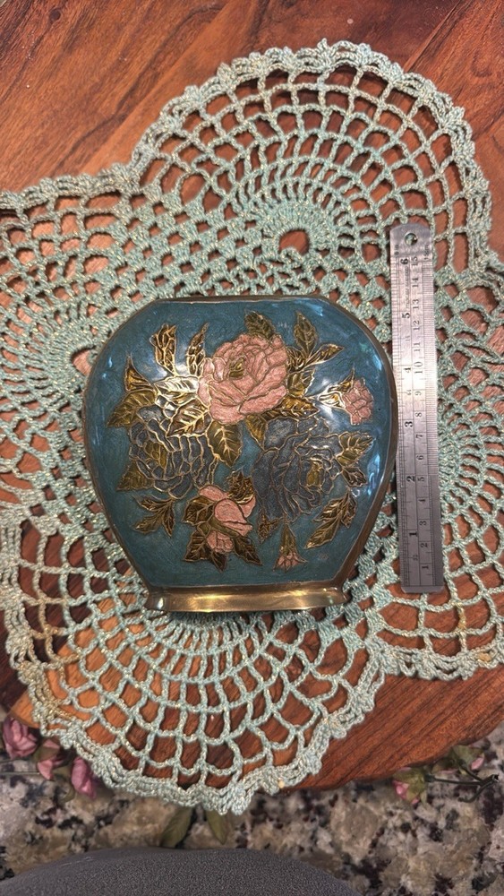 Cloissonne Floral Vase