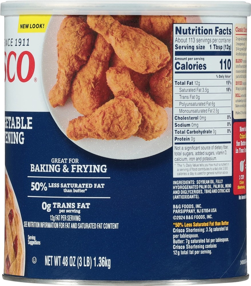 Crisco All-Vegetable Shortening, 48 oz