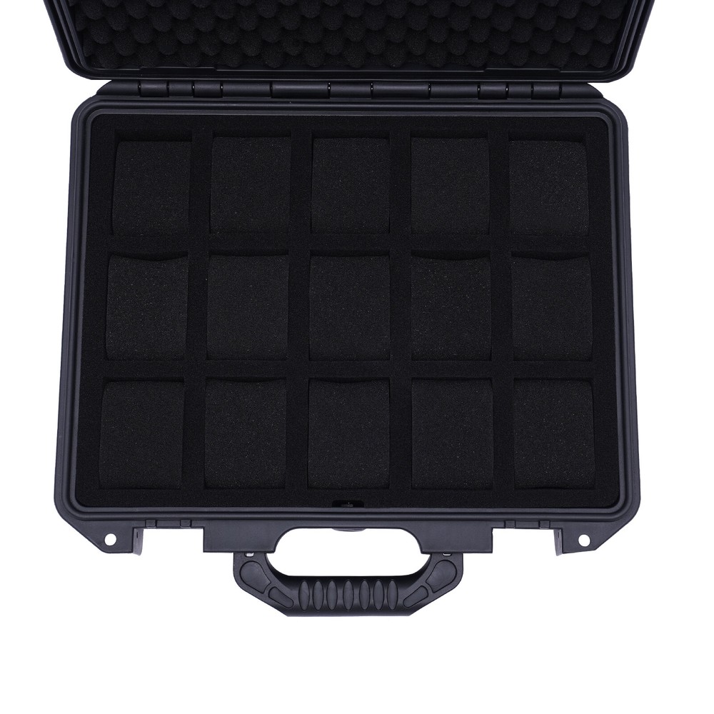 15 Slots Watch Storage Box Case Plastic Suitcase Display Storage Case Waterproof