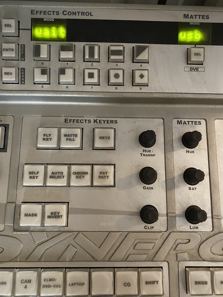 Ross Synergy 100 Switcher Control Panel - S100 C.P. Controller Power UNTESTED