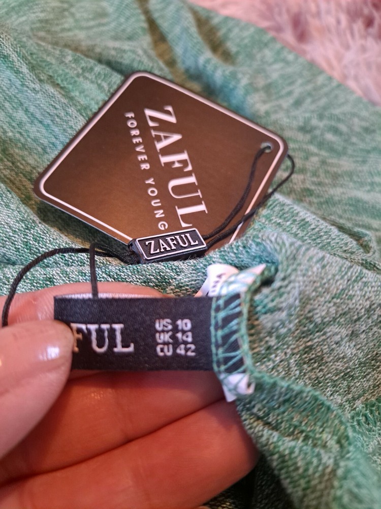 Zaful Forever Young Green 2 Piece Set Size 14 BNWT