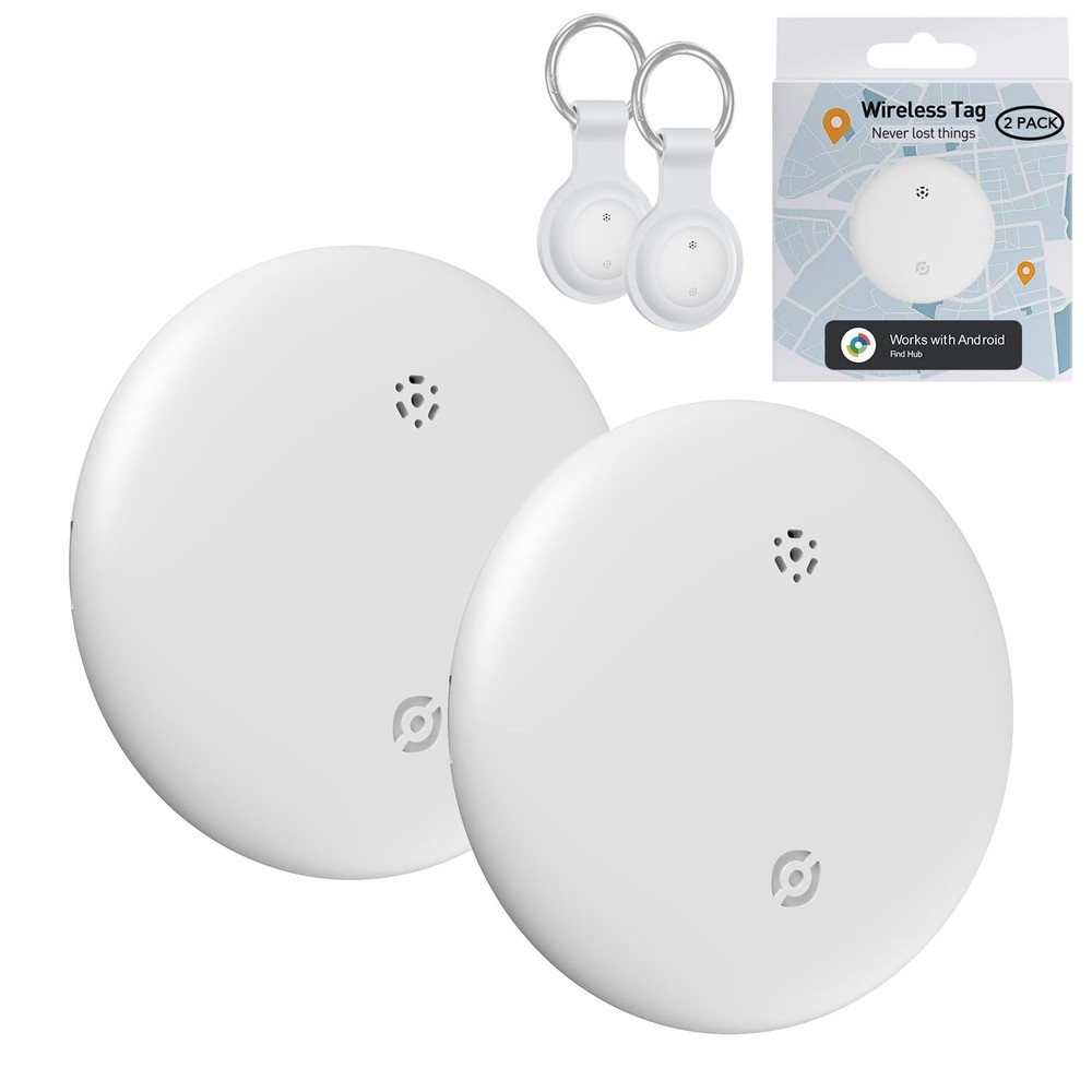 Air Tracker Tags-2 Pack for Android, Item Locator Key Finder Works with Find ...
