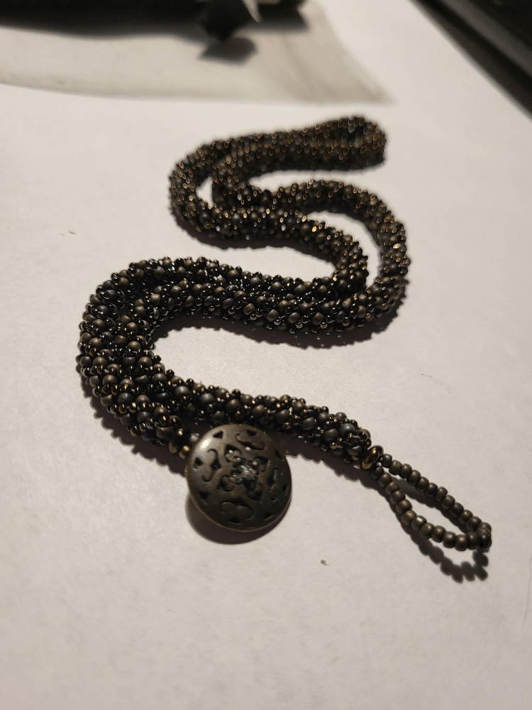 Vintage Seed Bead Rope Necklace