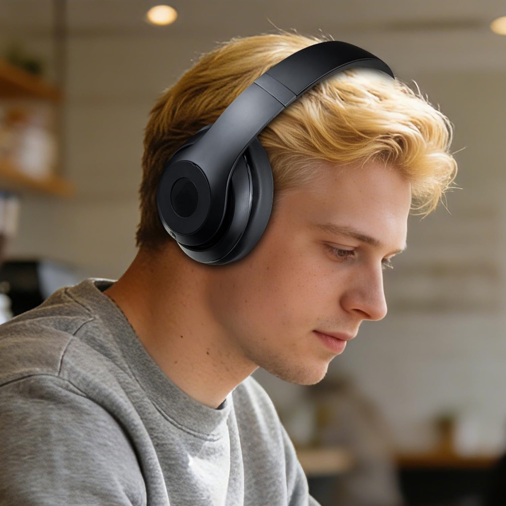 SOPROM Top & Bottom Rubber Headband Kit for Beats Studio Studio3-Matte Black
