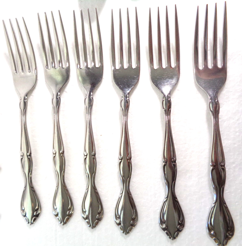 ONEIDA Cantana MIXED Stainless Flatware 6 Four Piece Settings NO SALAD FORK READ