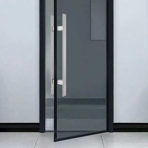 Stainless Steel Double Sided Push Pull Door Handle, H-shaped Door Pull Handle