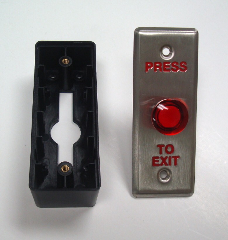 Push to Exit Button with LED for Narrow Door Frame,Reques to Exit Button,NO & NC