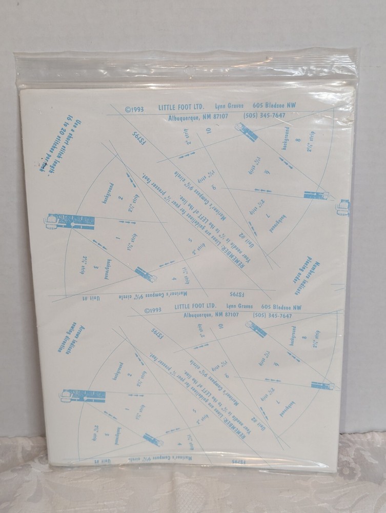 Lynn Graves Foundation Sheets 1994 FS794 Mariner's Compass 12" Quilt Blocks