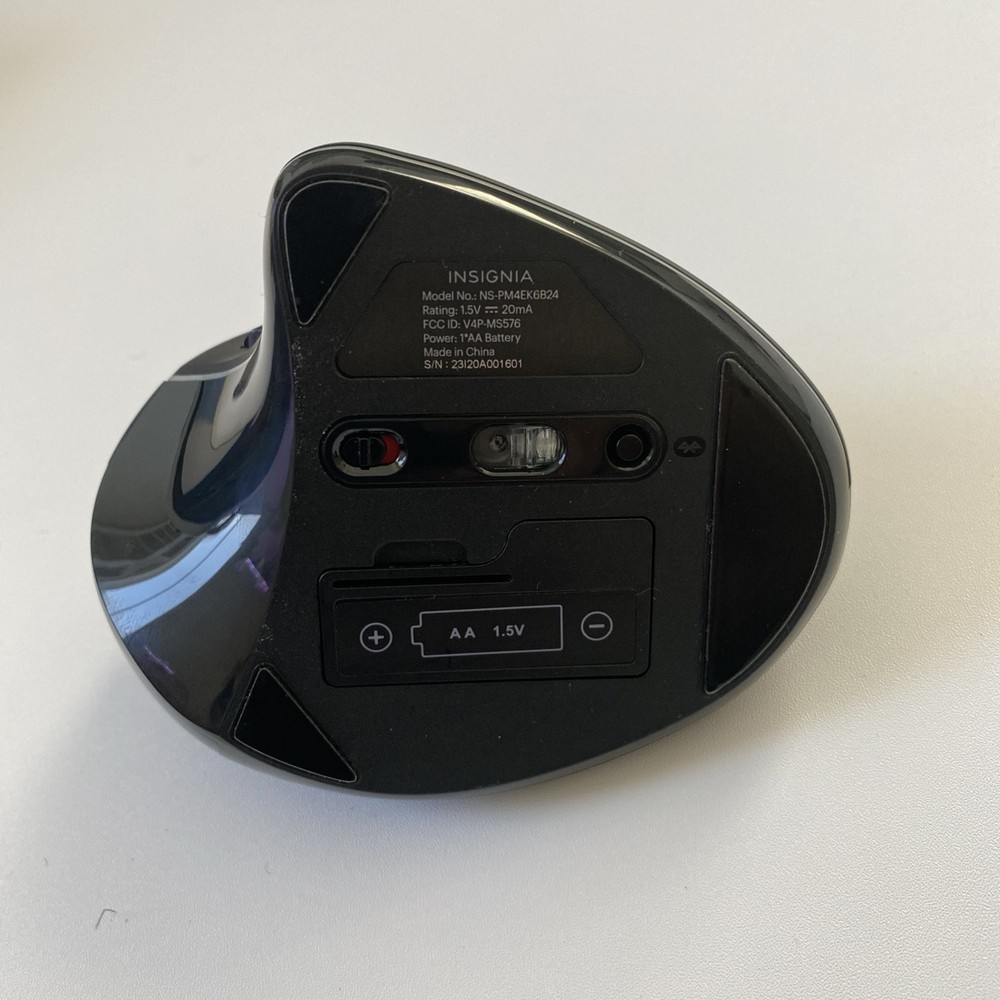 Insignia - Bluetooth wireless 6-Button Ergonomic Mouse - Black