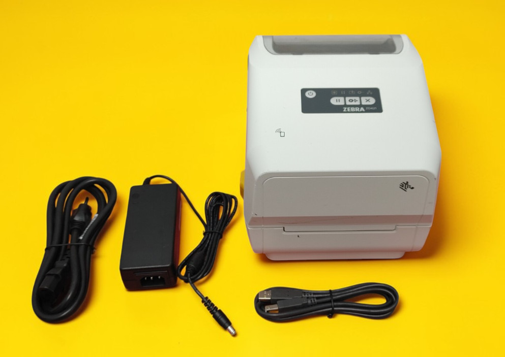 Zebra ZD421T 203 dpi Desktop Barcode Label Printer USB and Ethernet Connectivity