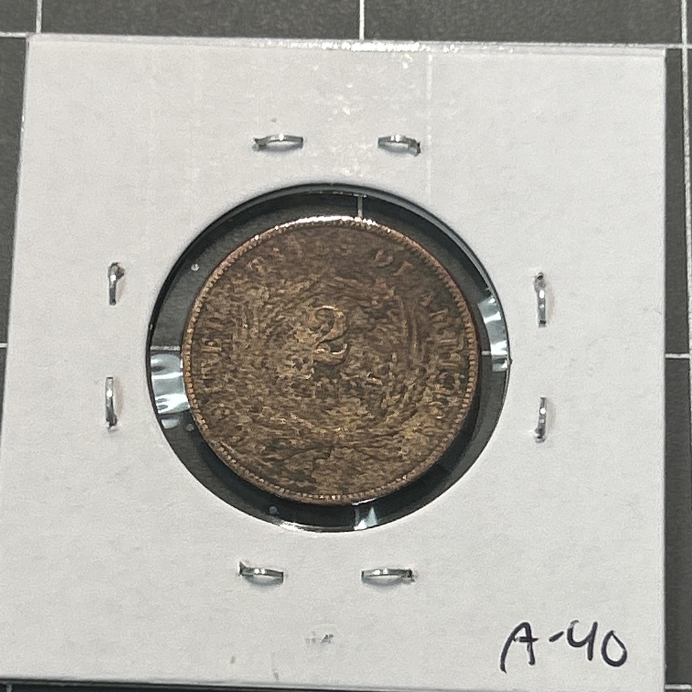 1867 Two Cent Piece Coin US Coin