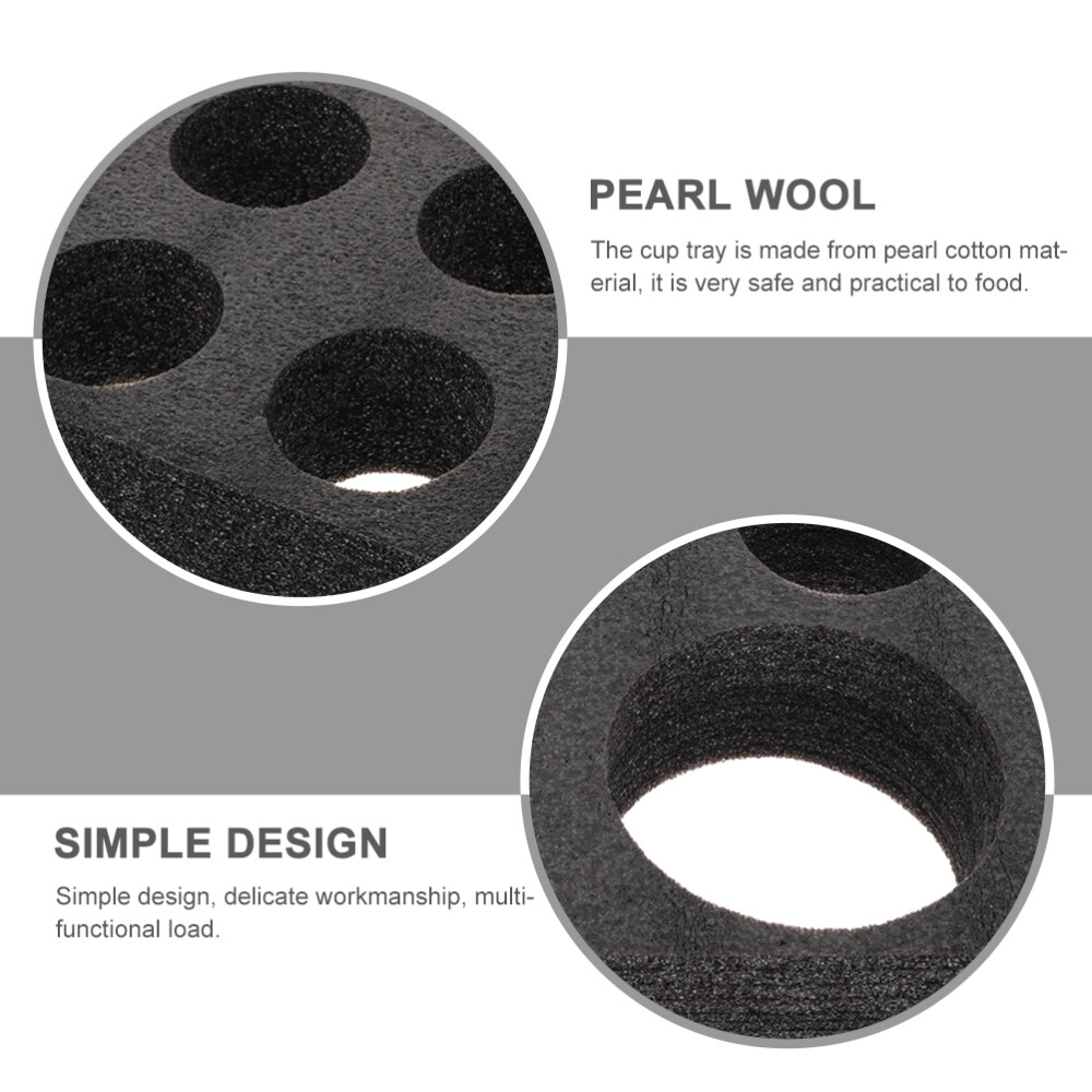 2PCS Cup Holder Compostable Cup Holder Takeout Packaging Cup Holders Black