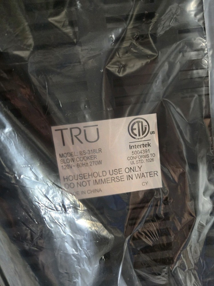 TRU Triple Buffet Server Three 2.5 Quart Removable Crock Inserts Slow Cooker