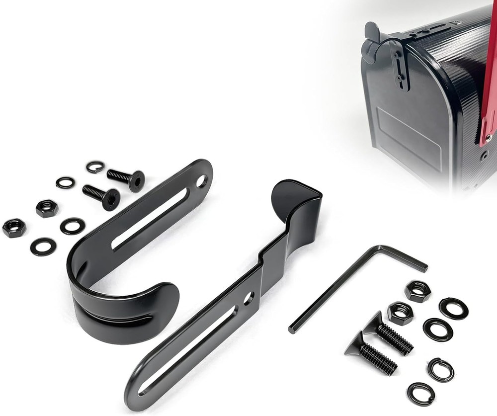 Mailbox Latch and Handle Kit, Thickened Replacement Set Black