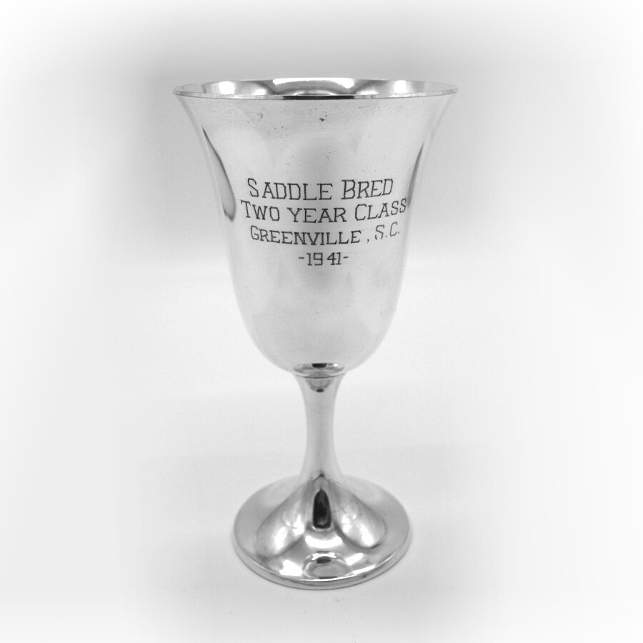 Saddle Bred Trophy Goblet Gorham Sterling Silver 1941
