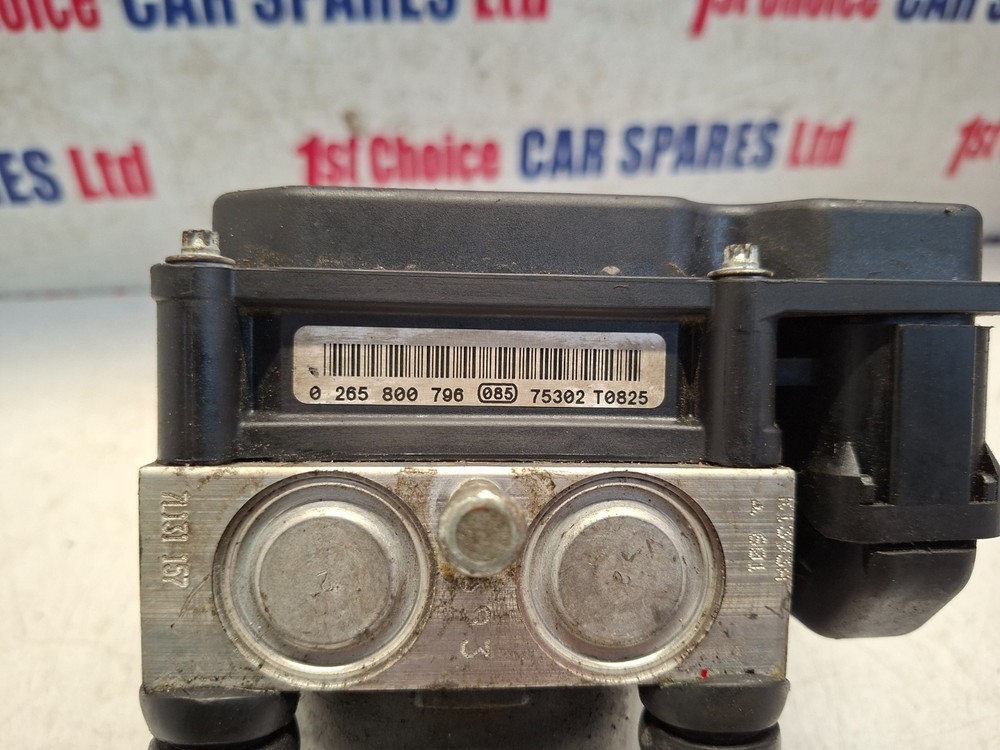 VAUXHALL CORSA D ABS PUMP CONTROL MODULE UNIT 0265800796 FE