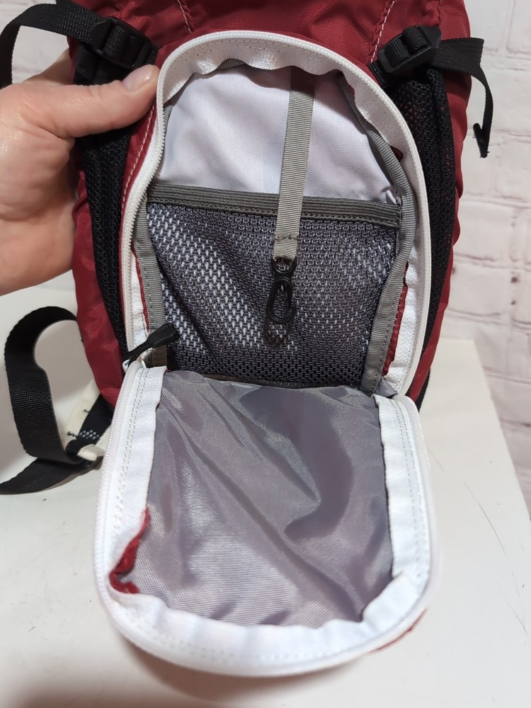Camelback Mini Mule Hydration Backpack Red White Flames Hiking NO BLADDER