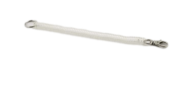 8" Curly Cord Tether with Snap, Secure Scoop Attachment, Quick Release