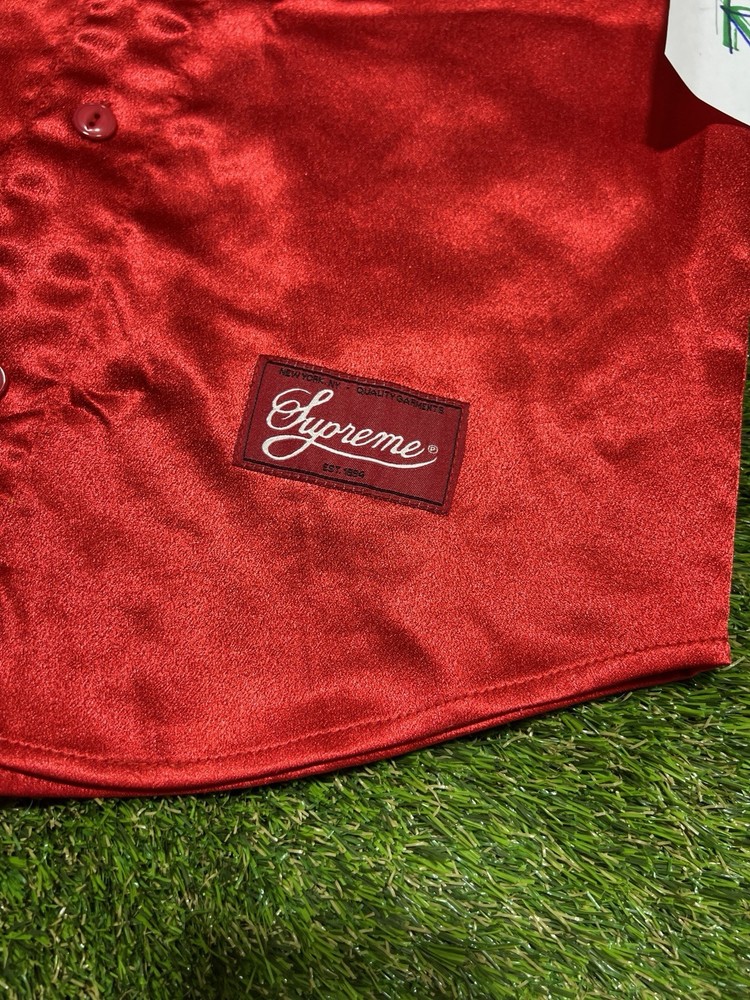 Supreme 1 (One) Satin Jersey Baseball Red S