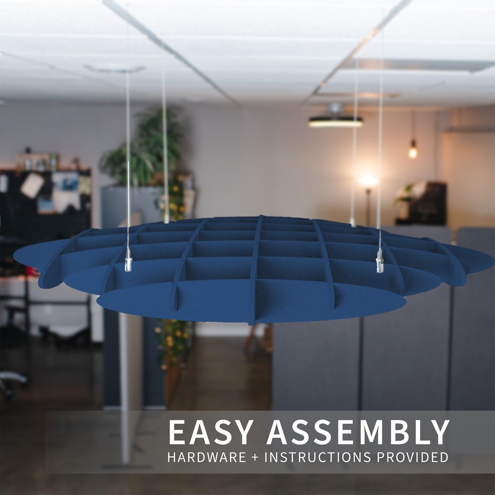VIVO Navy Blue Acoustic Ceiling Waffle Panel
