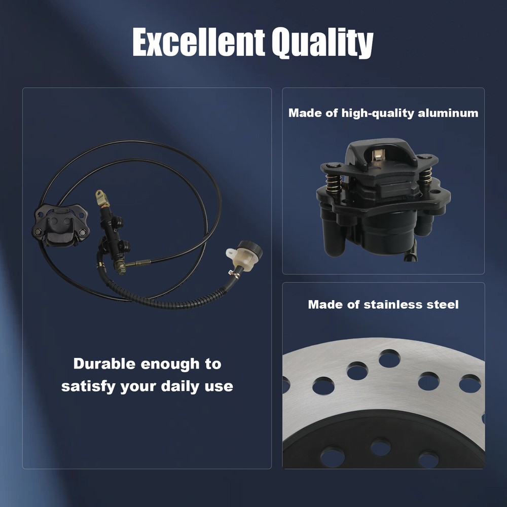 Rear Hydraulic Disc Brake Caliper System Pads Disk Rotor Set for Dune Buggy