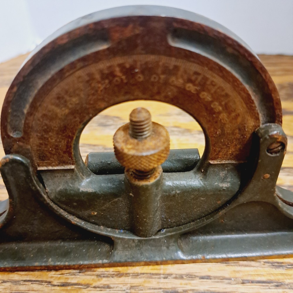 Vintage Protractor With Bubble Level Tool