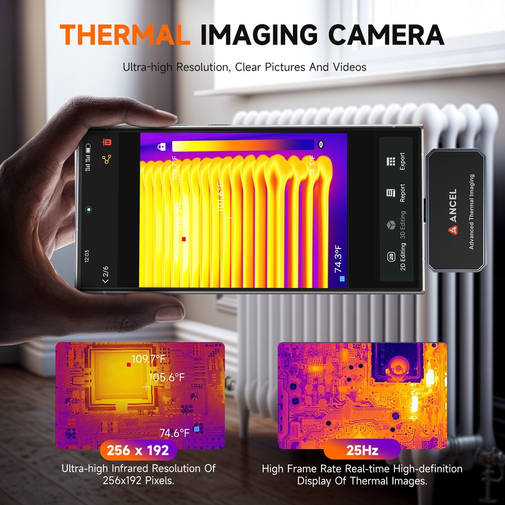 Thermal Camera for Android USB Type-C 256x192 IR Resolution Professional Grade