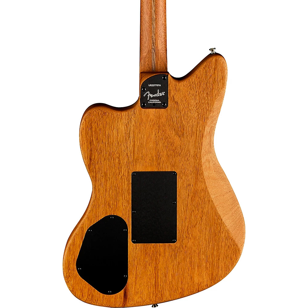 Fender Acoustasonic Jazzmaster All-Mahogany A/E Guitar Bourbon Burst