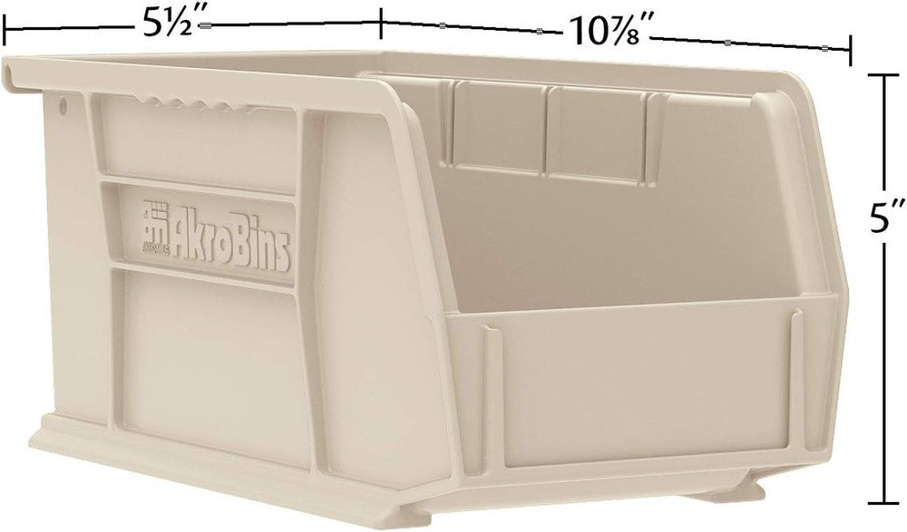 30230 Akrobins Plastic Storage Bins, Space-Saving Stackable Bins for Garage, Pan