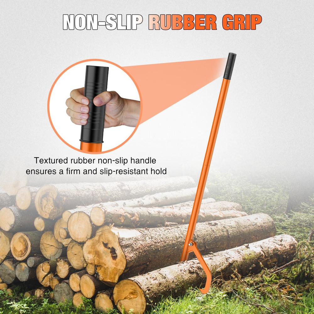 51" Cant Hook for Log Roller Logging Tools with Adjustable Steel Cant Hooks and