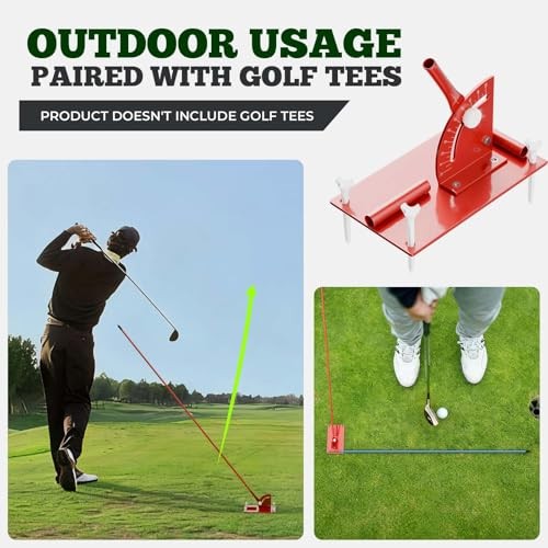 Golf Alignment Stick Holder - Metal Golf Alignment Sticks, Three-Hole Holder,