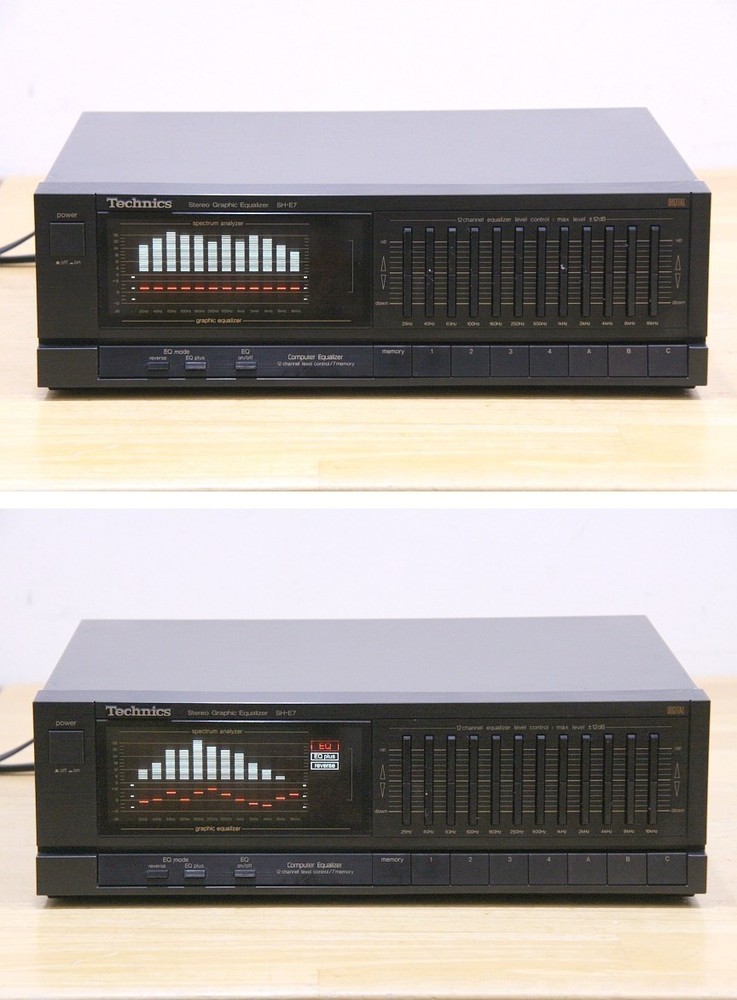 Technics SH-E7 12-Band Graphic Equalizer with Spectrum Analyzer Japan Used