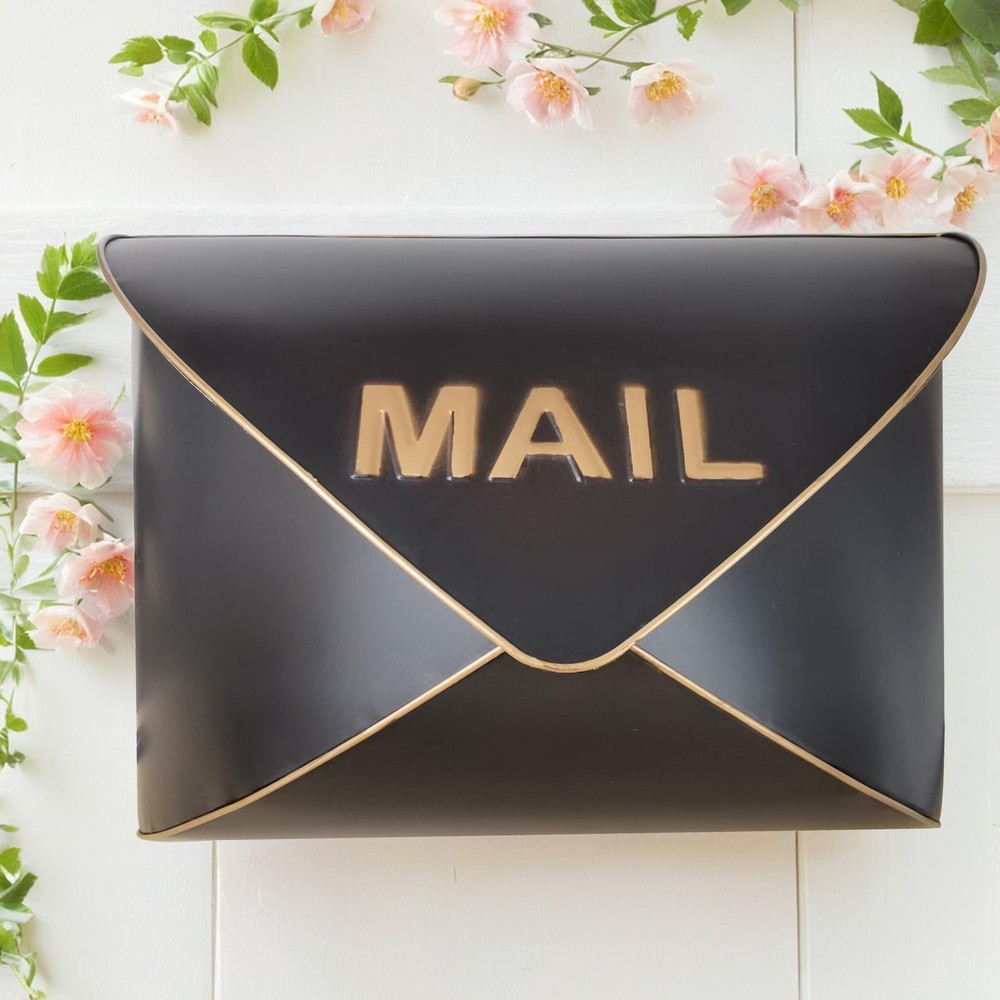 Wall Mount Mailbox Metal Post Box Envelope Mailboxes Outside Drop Safe Letter
