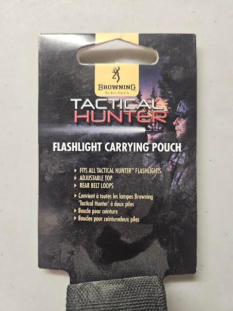 Browning Tactical Hunter Flashlight Pouch, Adjustable Top, Rear Belt Loop