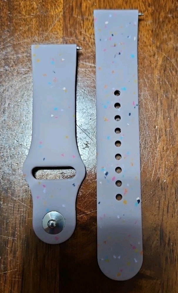 NEW Gray Spreckled Silicon Band L - For Fitbit Versa/Versa 2/Versa Lite