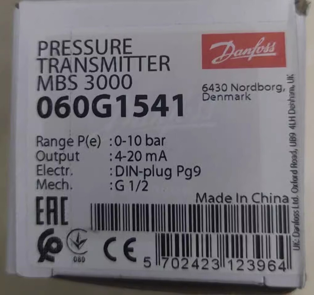 1pcs Danfoss Pressure Transmitter Sensor MBS3000 060G1541 0-10bar