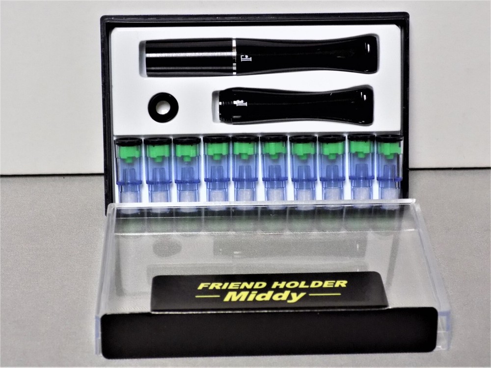 FRIEND CIGARETTE HOLDER MIDDY++ BLACK BLACK TAR NICOTINE DOUBLE FILTER SYSTEM