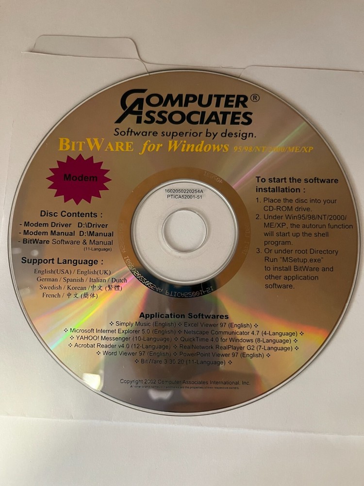 Computer Associates BitWare for Windows