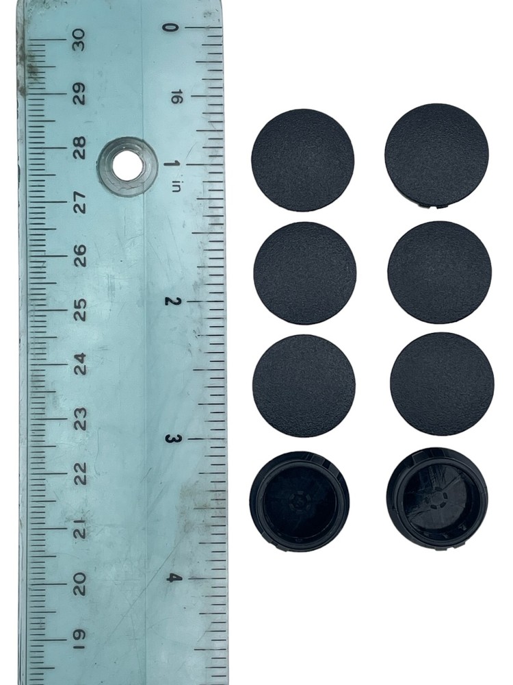 11/16" Hole Nylon Locking Panel Plugs Black/White Dome Cover 13/16" Top Width