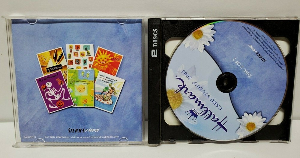 Hallmark Card Studio 2005 PC 2 CD Sierra Creative For Windows 98/ME/2000/XP