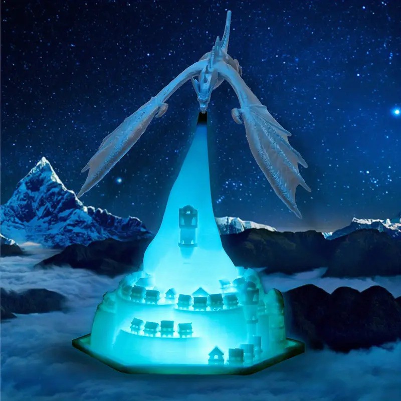 Ice Dragon Lamp Night Blue Light LED