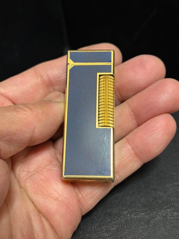 Overhauled Dunhill Rollagas lighter Blue Gold without box