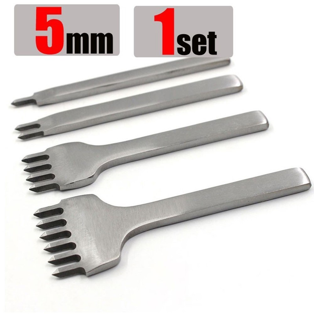 Professional Hole Punch Tool for Leather Craft Pricking Iron Stitching Chisel