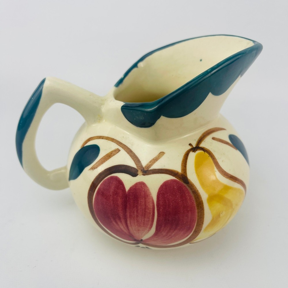 Purinton Pitcher Creamer Fruit Pattern Vintage