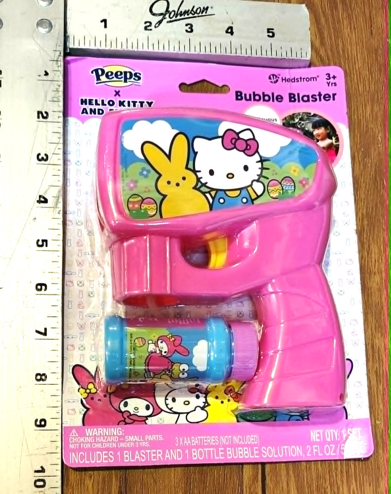 Peeps X Hello Kitty Bubble Blaster- Including Bubbles New