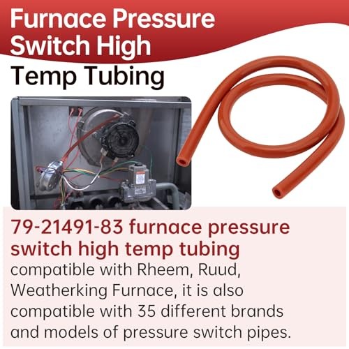 Furnace Pressure Switch Hose, 3/16" ID x 19" Pressure Switch Silicone Tubing,