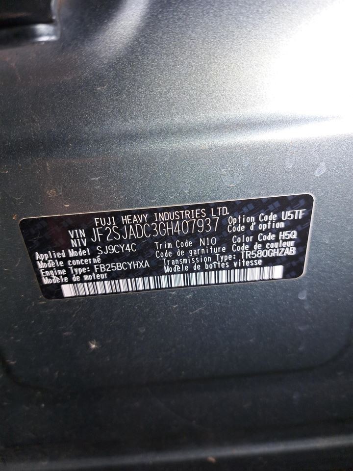 2016 Forester Jack Sku#4352629